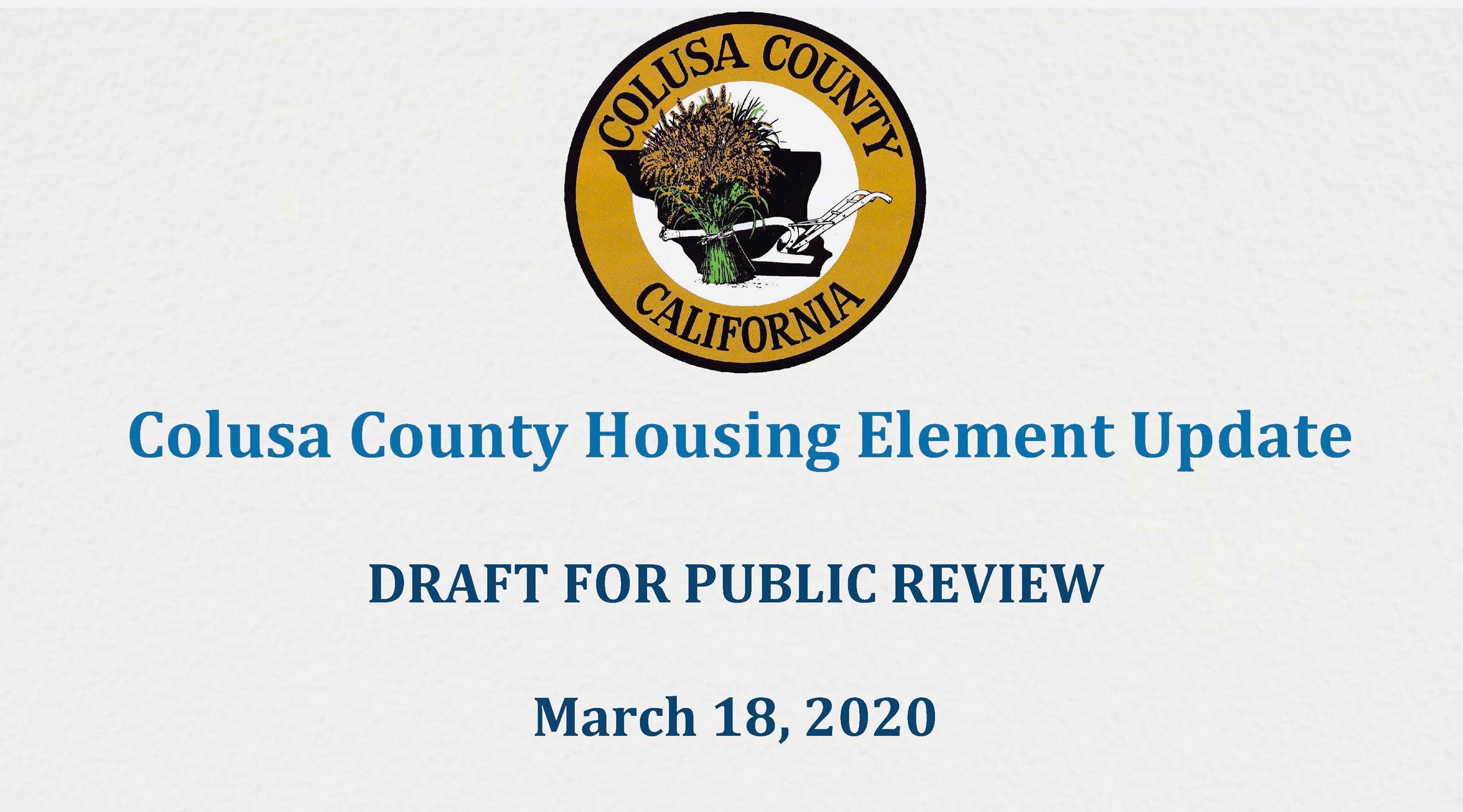 Cover Photo for Housing Element Public Draft