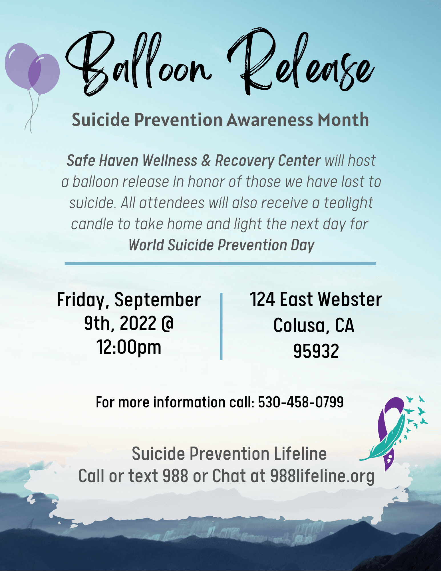 Mountain Photocentric Chruch Event Flyer