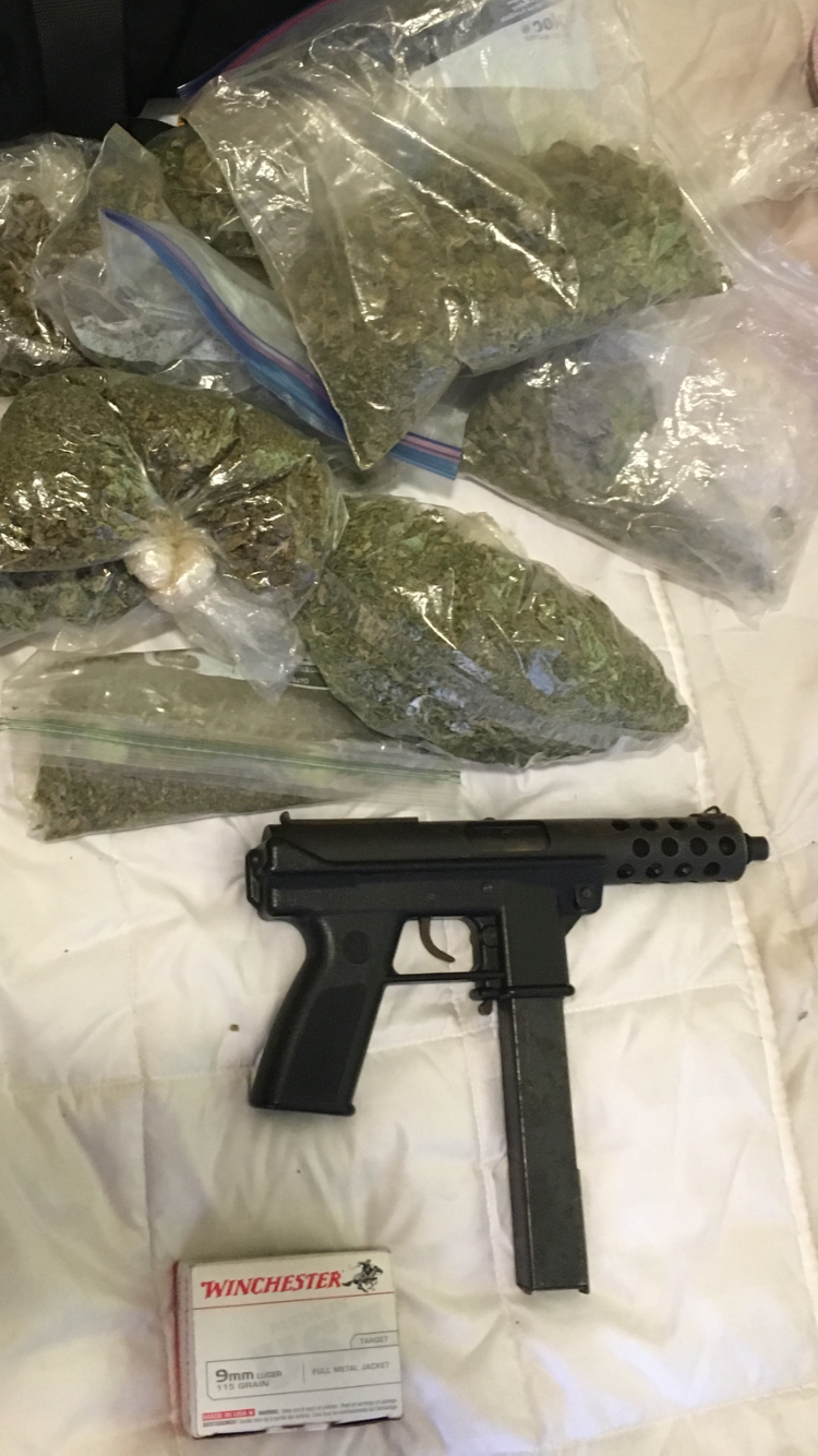 Assault weapon, ammunition, and marijuana